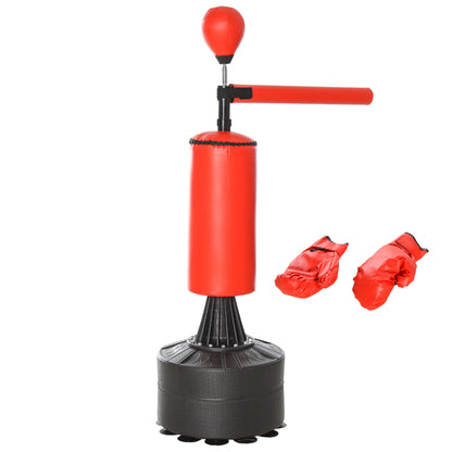 Bokszak – Boksbal – Boksmachine – Boksstandaard – Boksset – Verstelbare Hoogte 155-205 cm – Duurzaam PU Materiaal