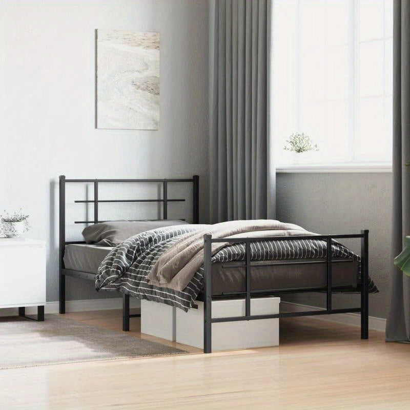 Bedframe – Metalen Bedframe – Verstelbaar Bed – Slaapbank – Bedbodem – 100x200 cm – Robuust Metaal – Eenvoudige Montage