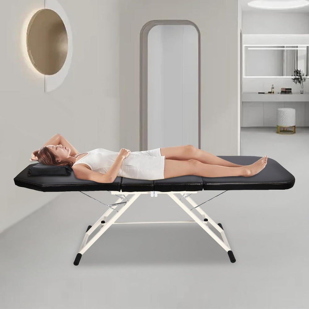 Massagetafel – Behandelbank – Massagebed – Therapie tafel – Inklapbaar – Verstelbaar – 3 zones – PVC bekleding – Draagvermogen 250 kg