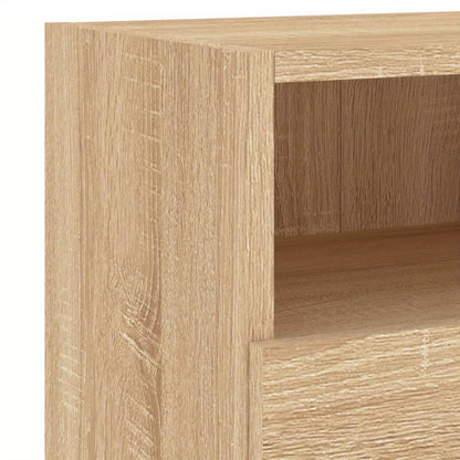 TOMSHOO TV Cabinet, Entertainment cabinet, TV Wall Cabinets 2pcs Sonoma Oak 60x30x30cm Engineered Wood, Entertainment Center, Television and media furniture