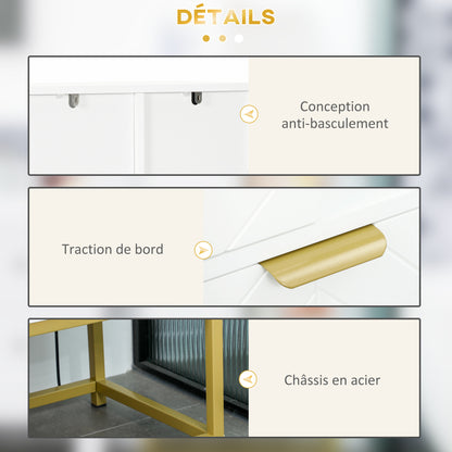 Badkamerkast – Opbergkast – Badkamermeubel – Kastje – Ladekast – Wit – 60x30x120 cm – MDF Met Melamine Coating – Inclusief Anti-Omkantel Beveiliging