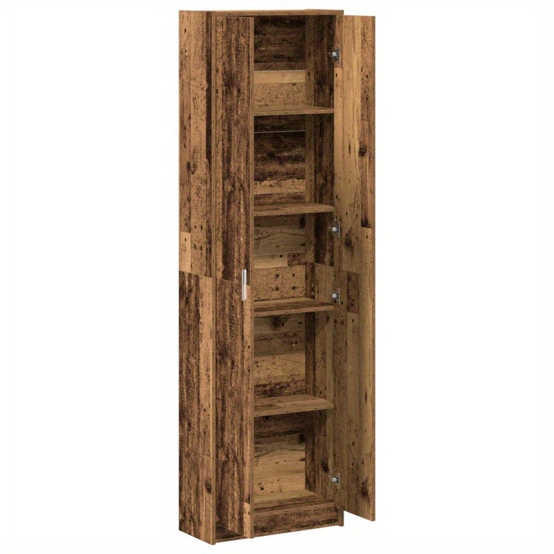 Kast – Opbergkast – Kledingkast – Garderobekast – Dressoir – Vrijstaande Kast – MDF Hardhout – Ruime Opbergruimte 3,2+ Kubieke Voet – Industrieel Design Bruin