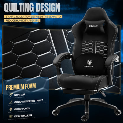 Gaming Chair with Lumbar Support, High-Quality Gaming Chair with Pocket Spring Seat Cushion and Footrest, Adult Gaming Chair, High-Back Computer Chair, Suitable for Office, Bedroom, and Gaming Scenarios