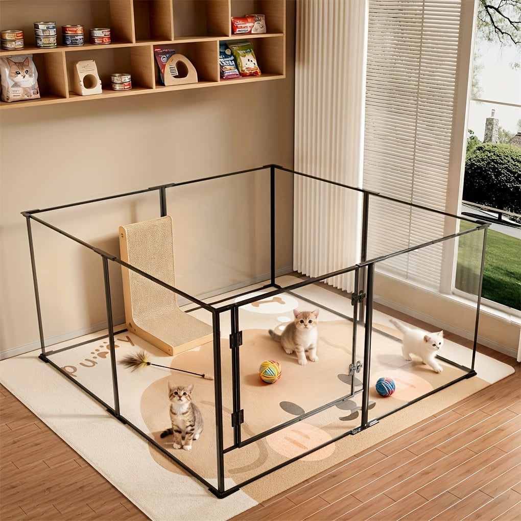 Hondenren – Puppyren – Hondenkennel – Hondenbench – Binnenren – 122x122 cm – Plexiglas – Modulair & Uitbreidbaar