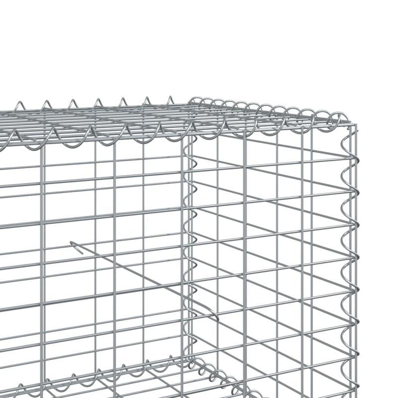 Schanskorf 200x50x50 cm Galvanized Silver Metal Garden Edging - Durable, Weather-Resistant, Ideal for Raised Beds and Landscaping, Landscaping Material|Decorative Edging|Durable Edging