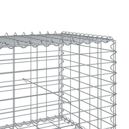 Schanskorf 200x50x50 cm Galvanized Silver Metal Garden Edging - Durable, Weather-Resistant, Ideal for Raised Beds and Landscaping, Landscaping Material|Decorative Edging|Durable Edging