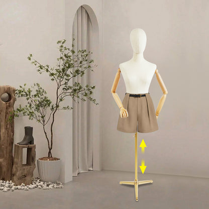 Premium Material Adjustable Design Female Mannequin | Double Hole Design, Good Flexibility, Stable Base, Assemble with Ease, Mixed Color, Brand: NaMaSyo
