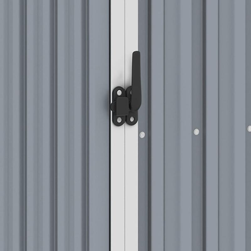 Tuinhuisje – Tuinschuur – Berging – Gereedschapsschuur – Opbergschuur – Verzinkt Staal – 245x98x159 cm – Houtlook Grijsbruine Kleur