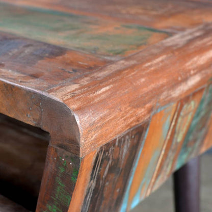 Bureau – Werkplek Tafel – Schrijfmeubel – Computertafel – Studieplek – Gerecycled Houten Blad – Stevige Metalen Poten