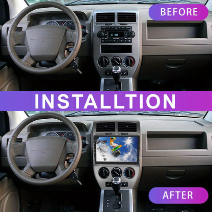 Autoradio Jeep Compass – Dubbele Din Stereo – Multimedia Systeem – Touchscreen Radio – Navigatie Radio – Met AHD Achteruitrijcamera En Microfoon – 10 Inch Full HD Display – Draadloze CarPlay & Android Auto