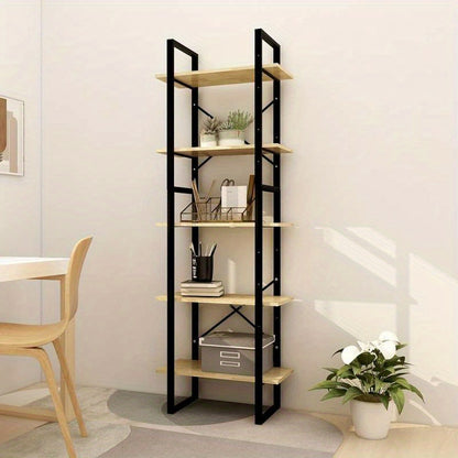 Boekenkast met 5 schappen 60x30x175cm massief grenenhout, Standing Shelf