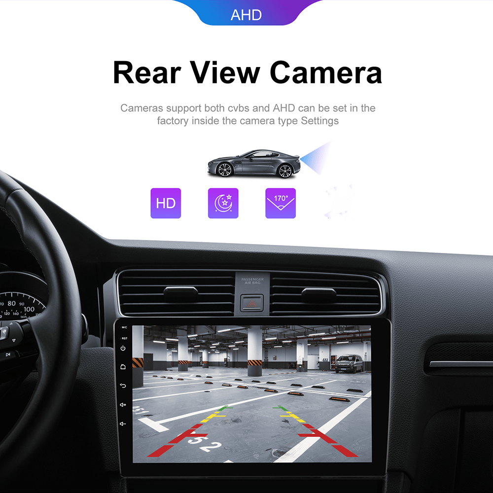 Autoradio – Auto Radio – 2 DIN Radio – Android Autoradio – CarPlay Radio – 9 inch touchscreen – Draadloze CarPlay & GPS navigation – Inclusief Achteruitrijcamera