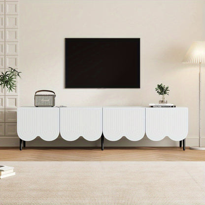 TV-Meubel – TV-Kast – TV-Standaard – Entertainmentmeubel – Dressoir – 177,8 cm extra lang – verstelbare planken met soft-close deuren