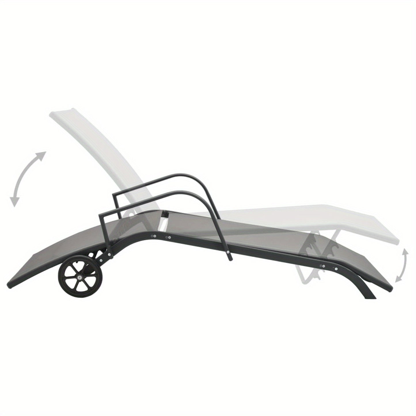 Zonnebed – Ligbed – Tuinbed – Zwembadbed – Stalen Frame – Waterbestendige Textilene – Verstelbare Rugleuning