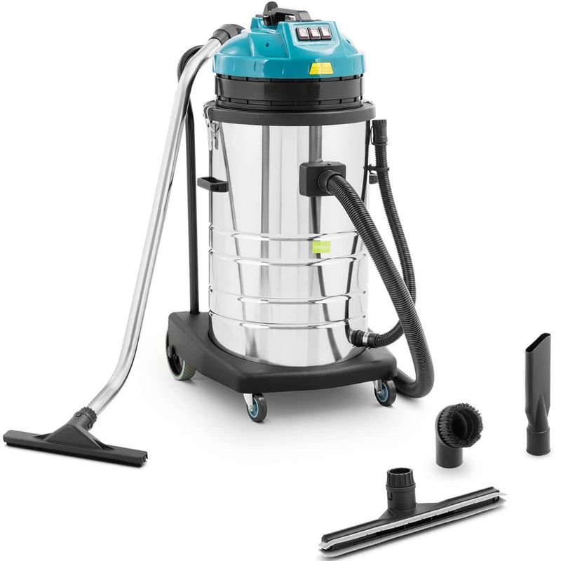 Industriële Stofzuiger – Bouwstofzuiger – Nat- en Droogzuiger – Alleszuiger – Waterzuiger – 3000 W Vermogen – 80 Liter Roestvrijstalen Tank