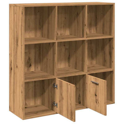 Bookshelf Measuring 98X29X97.5 Cm, Crafted from Artisanal Wood in Oak Color. Features Vertical Shelves That Are Sturdy And Durable, Aesthetically Pleasing, with Ample Storage Space, a Smooth Surface, Moisture-Resistant, Warp-