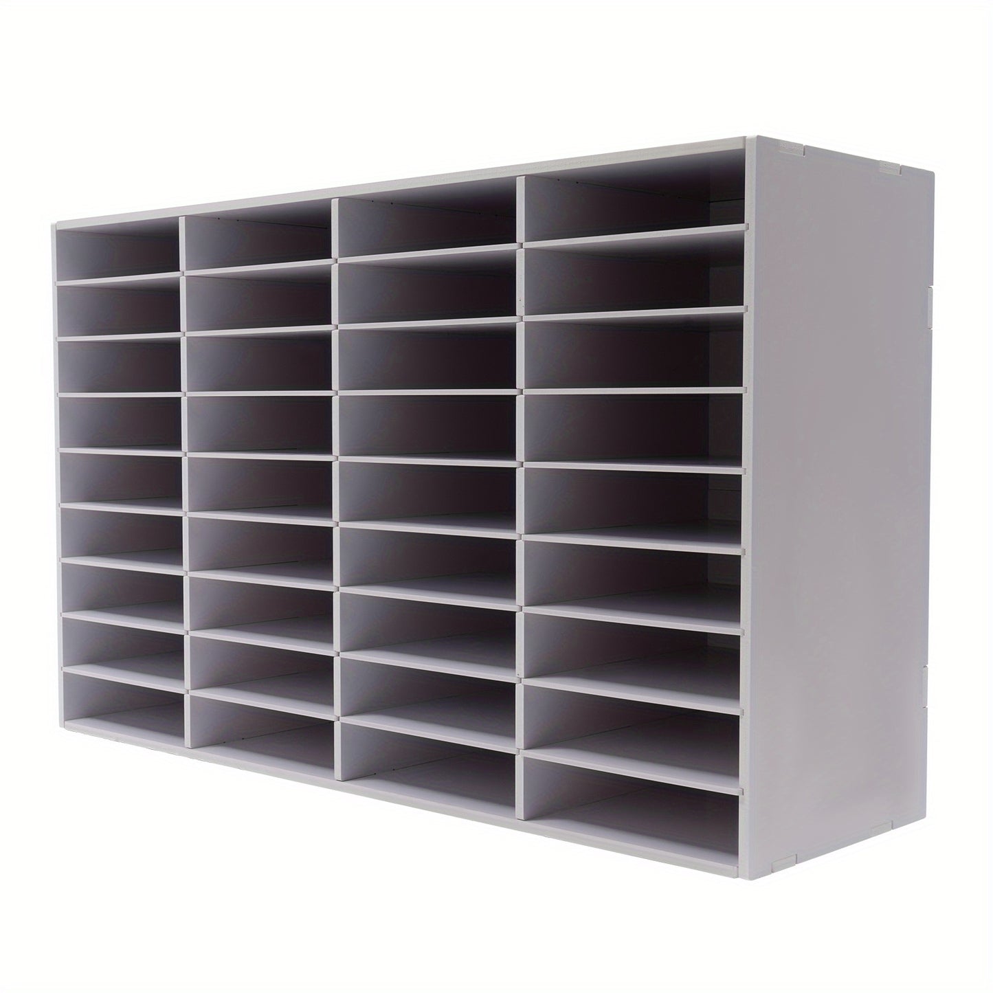 36-vaks PVC Opbergkast – Documenten Organizer – Archiefkast – Bureauhouder – Folderhouder – Wit – Stevig PVC Met Vilten Binnenkant – Compact Modern Design 100x30x61 cm