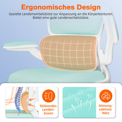 Office Chair with Adjustable Headrest, Armrests, and Lumbar Support, Load Capacity up to 150 kg
