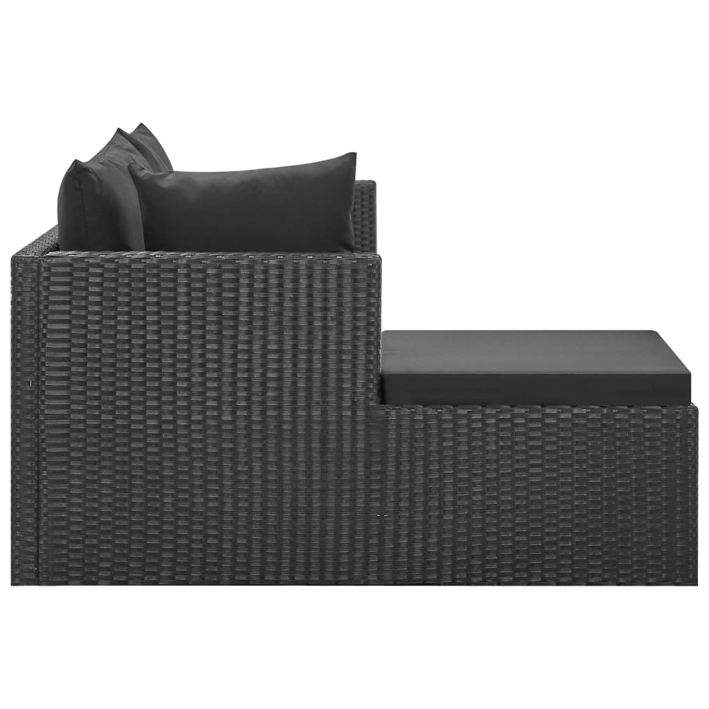 Loungeset – Tuinmeubelset – Loungeset Balkon – Loungeset Hoekbank – Loungeset Poly Rattan – Bruin – Weerbestendig PE Rattan – Uitneembare Wasbare Kussenhoezen
