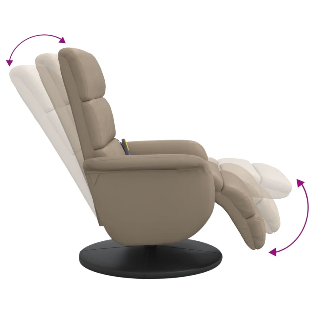 Tuinstoel – Relaxfauteuil – Ligstoel – Verstelbare Stoel – Draaistoel – Verstelbare Rugleuning – Kunstleer Cappuccino