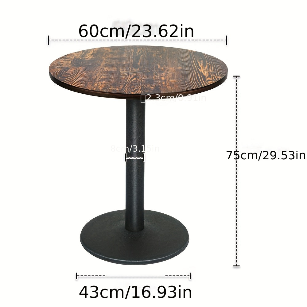 Commercial Grade 4-Seater Round Pedestal Dining Table - Heavy-Duty Wood Construction with Sturdy Central Pedestal Base, Space-Saving Design for Restaurants, Cafes, Bistros & Home - Seats 4 Adults, Durable Modern Minimalist Ta