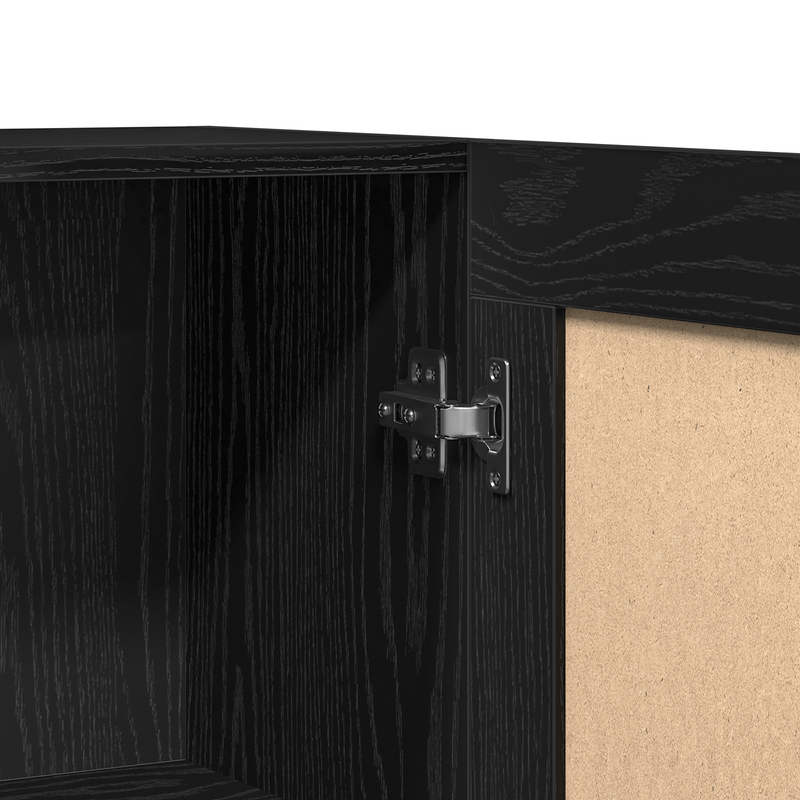 Black Oak Sideboard 120x30.5x70 cm Engineered Wood Storage Cabinets/TV Cabinets/Hallway Cabinets/Sideboards. This modern sideboard features an elegant, durable, weather-resistant, and moisture-resistant wooden structure with