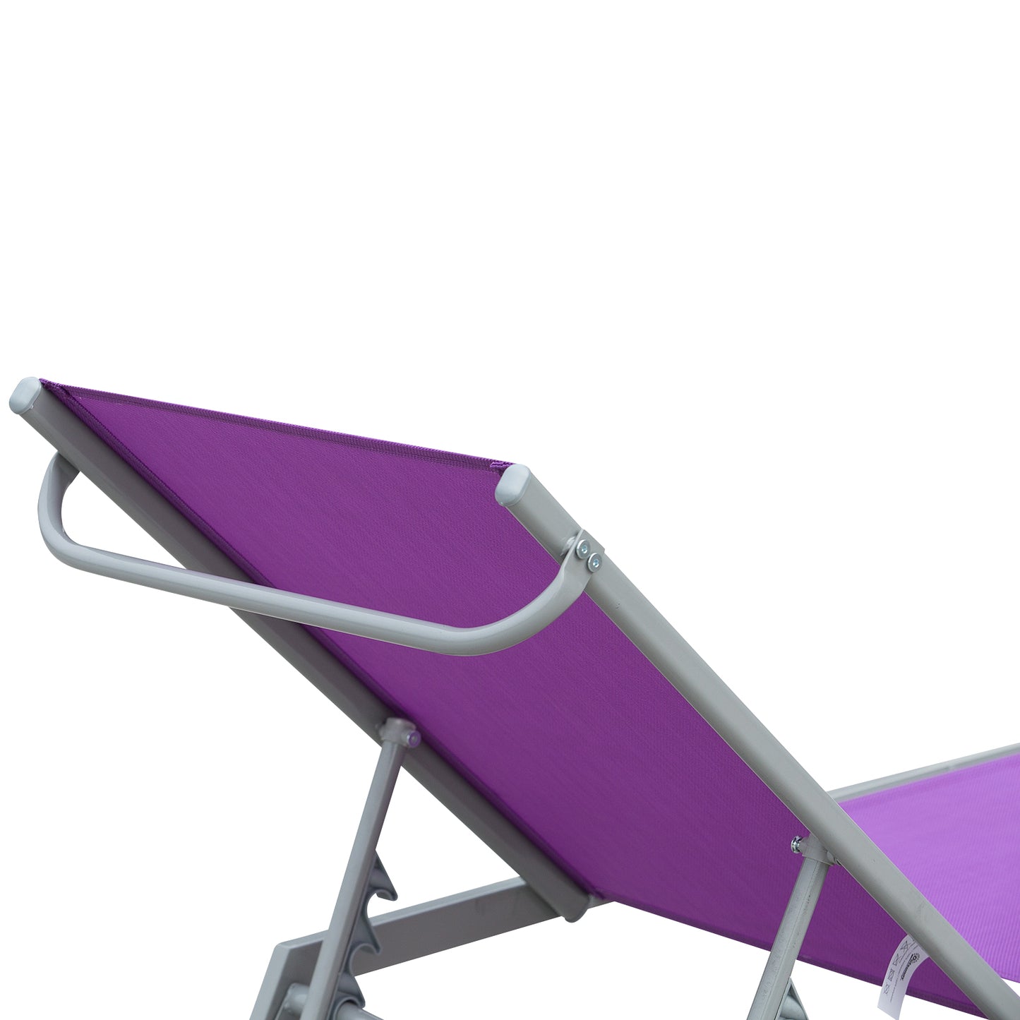 Ligstoel – Strandstoel – Zonnebed – Ligbank – Verstelbare Buitenstoel – Ergonomisch Ontwerp – UV- en Waterbestendig Mauve – Metaal Met Textileen – 170x58x97 cm