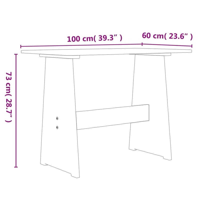 Eettafel – Houten Tafel – Grenen Tafel – Eetkamertafel – Keukentafel – Massief Grenenhout – Compact Formaat – Witte Kleur