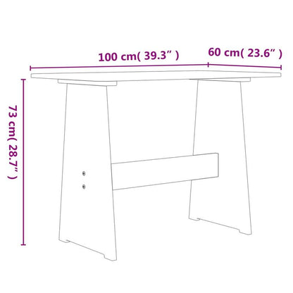 Eettafel – Houten Tafel – Grenen Tafel – Eetkamertafel – Keukentafel – Massief Grenenhout – Compact Formaat – Witte Kleur