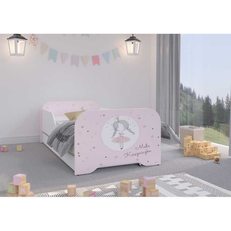 Kinderbed – Peuterbed – Juniorbed – Kinderbedframe – Bedje – Veilig Met Uitvalbeveiliging – Inclusief Hoogwaardig Schuimmatras 140x70 cm