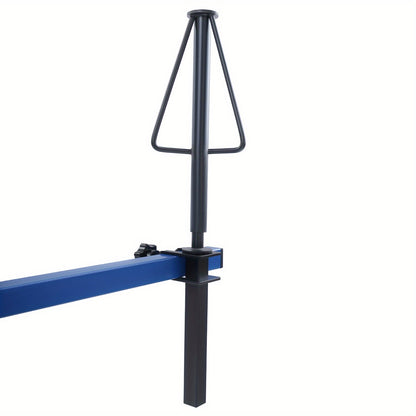 Wielstandaard – Velgenrek – Bandenstandaard – Schilderstandaard – Opbergrek – Verstelbaar Tot 100 kg Draagkracht – 360° Draaibare Kegels – Blauw