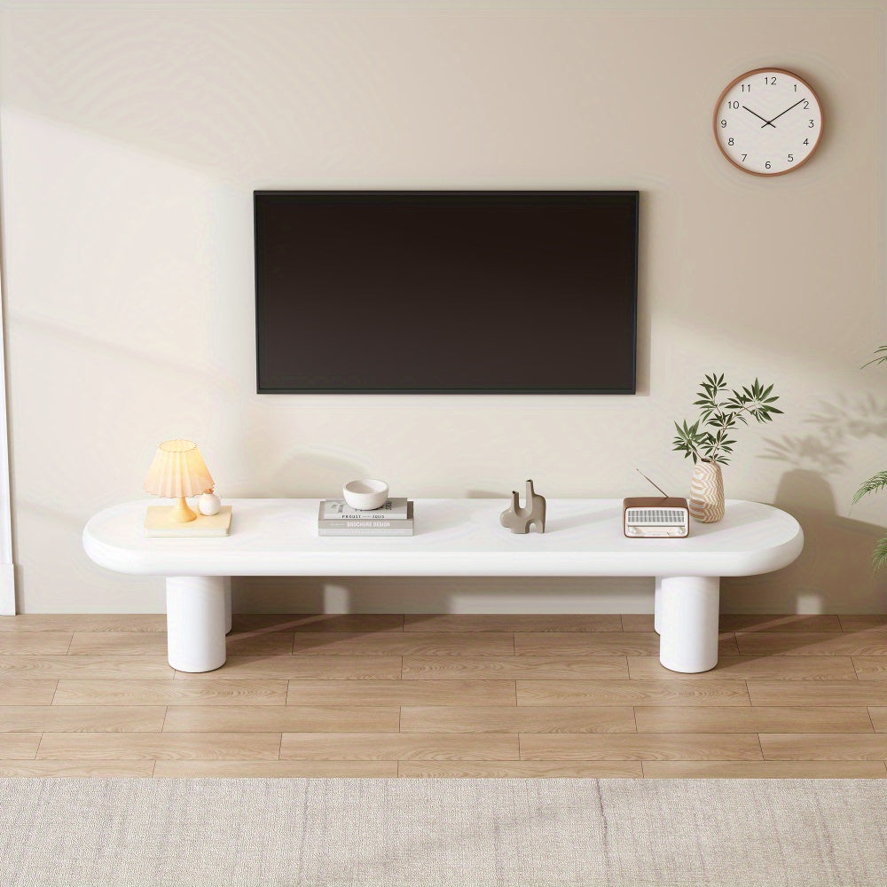 TV-kast – TV-meubel – Tv-dressoir – Mediameubel – Witte TV-kast – 160 x 40 x 40 cm – MDF met Houten Afwerking