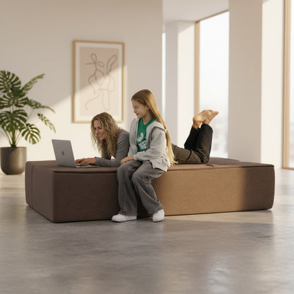 Slaapbank – Bedbank – Sleeperbank – Klapbank – Bankbed – Bruin – Memory Foam – Wasbare Afneembare Hoes – 200x100 cm – Comfortabel Scandinavisch Design