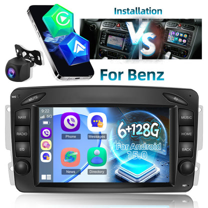 Android Auto Autoradio – Multimedia Speler – Touchscreen Radio – Carplay Systeem – 7 Inch HD Scherm – 6GB RAM 128GB Opslag – Wireless CarPlay & Achteruitrijcamera