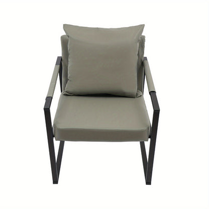 TOOL1SHOOO Modern 58.93x65.02x80.01 cm Armchair - Sponge-Filled Ergonomic Design, Sturdy Iron Frame, Easy Assembly Indoor/Outdoor Lounge Chair for Living Room, Office, Bedroom, Guest Room & Dining Room, Indoor Outdoor Chair,
