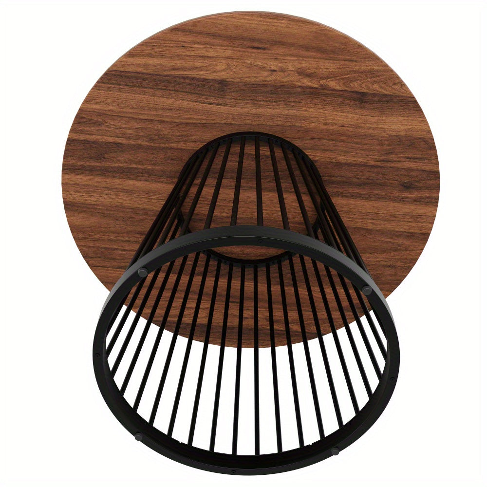 Ronde Eettafel – Keukentafel – Koffietafel – Eetkamertafel – Tafeltje – 80x80x76 cm – Metalen Poten – Modern Design – Geschikt Voor 4 Personen
