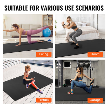 Yogamat – Fitnessmat – Sportmat – Pilatesmat – Trainingsmat – Extra Groot 274x183 cm – Anti Slip PVC 7 mm Dik