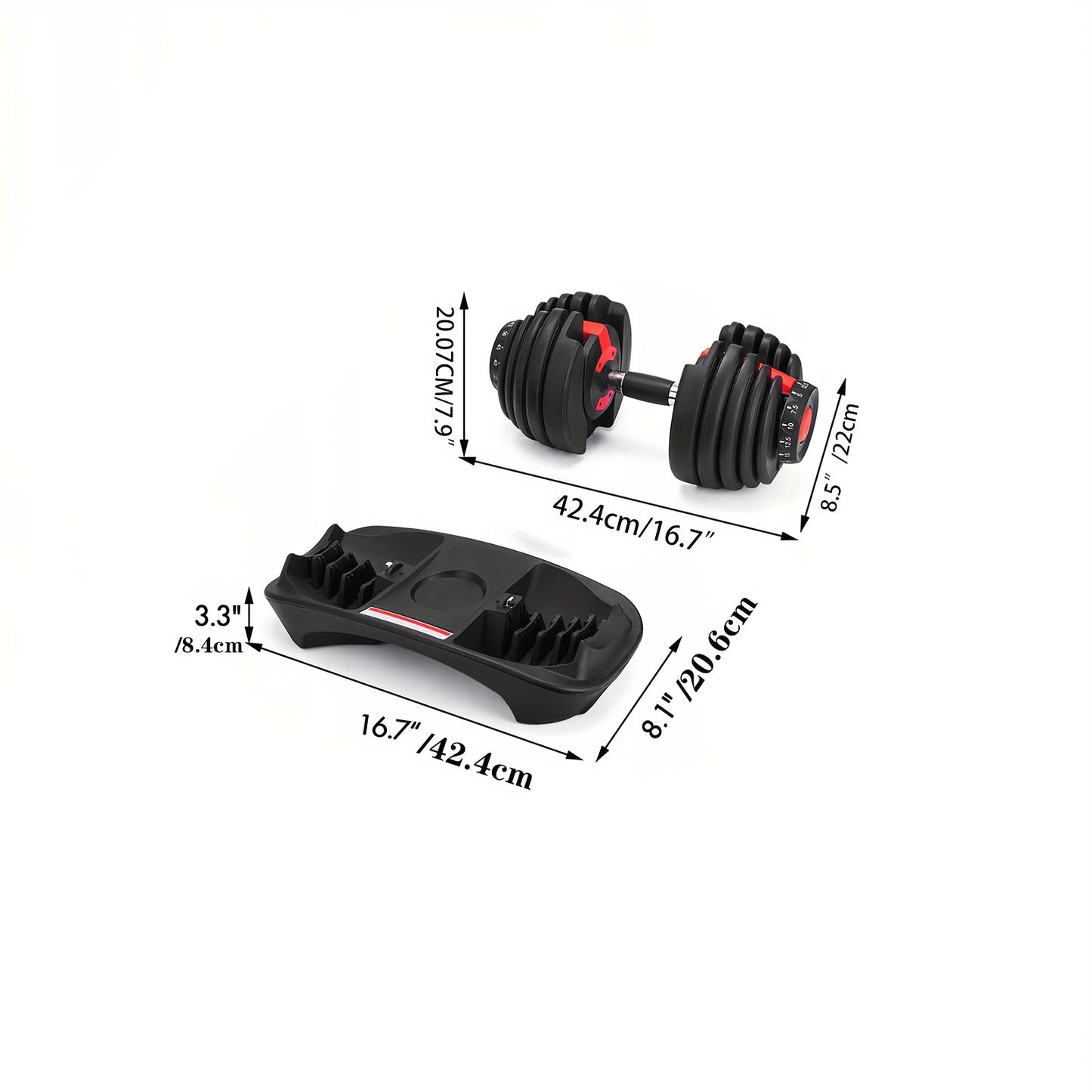 Verstelbare Halter – Dumbbell – Gewicht – Krachttraining – Fitness – 24 kg – Anti-slip Handvat – Duurzaam Metaal