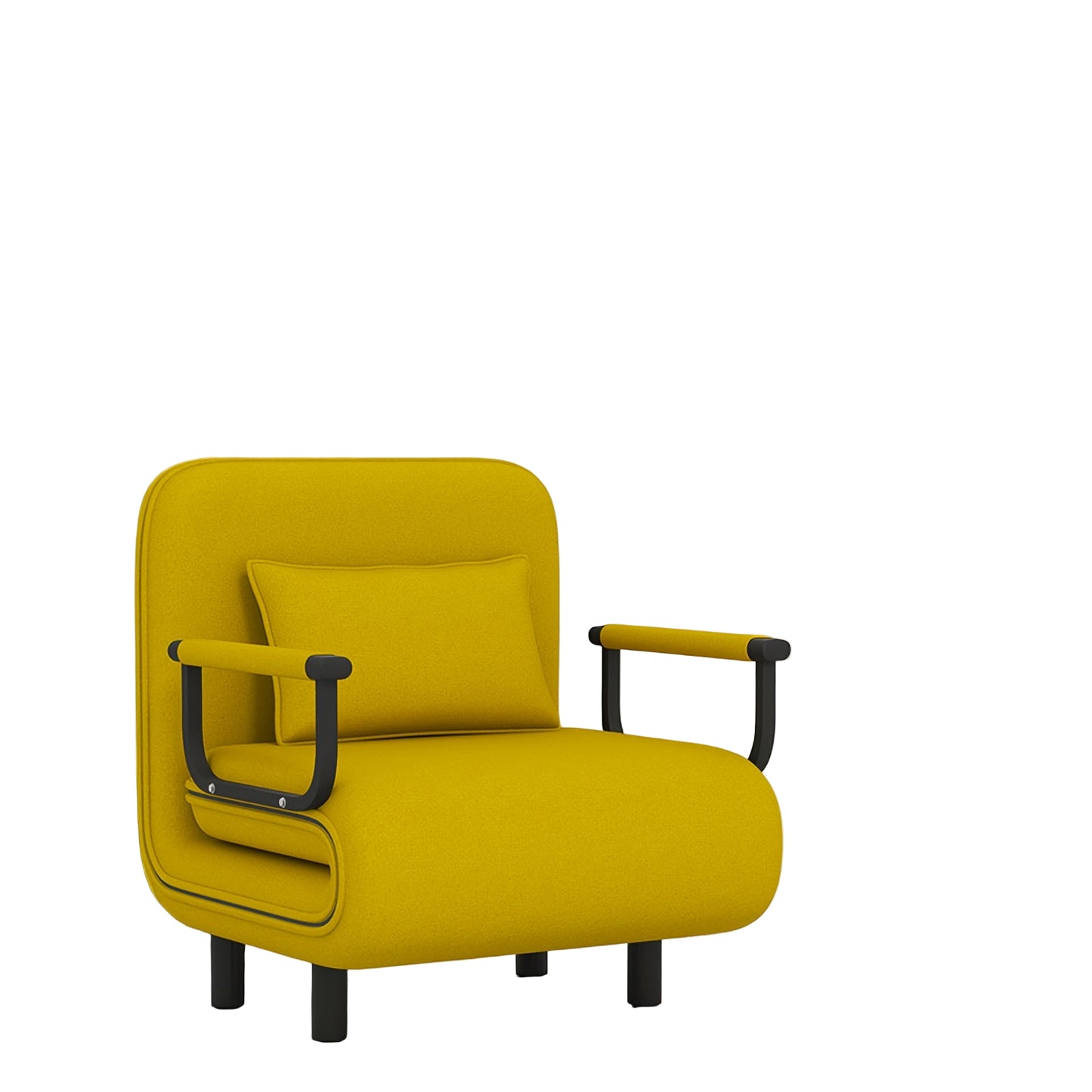 5-in-1 Sofa Bed – Opklapbare Slaapbank – Slaapbank Bedbank – Lounger – Zitbank – Compact Design – Duurzaam Polyester – Lemon Yellow