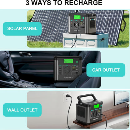 Power Station – Draagbare Accu – Mobiele Generator – Powerbank – Externe Batterij – 300W AC Output – 222Wh Capaciteit – PD 65W Snelladen