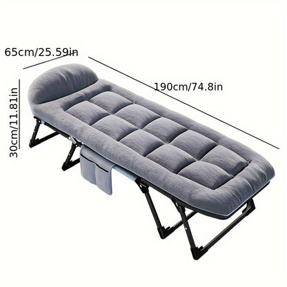 Opvouwbaar Bed – Inklapbaar Bed – Vouwbed – Campingbed – Logeerbed – Ruimtebesparend Ontwerp – Stevig Metaalframe – Oxford Stof – Geschikt Tot 1,90 Meter – Gebruik Binnen en Buiten