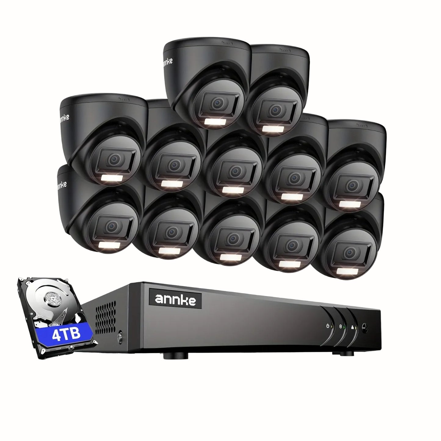 Beveiligingssysteem – CCTV Camera Set – Bewakingscamera – Surveillance Kit – Beveiligingscamera – 16x 1080p Camera’s – 4TB Opslag – AI Detectie & Nachtzicht Tot 20 Meter