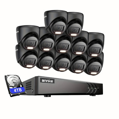 Beveiligingssysteem – CCTV Camera Set – Bewakingscamera – Surveillance Kit – Beveiligingscamera – 16x 1080p Camera’s – 4TB Opslag – AI Detectie & Nachtzicht Tot 20 Meter