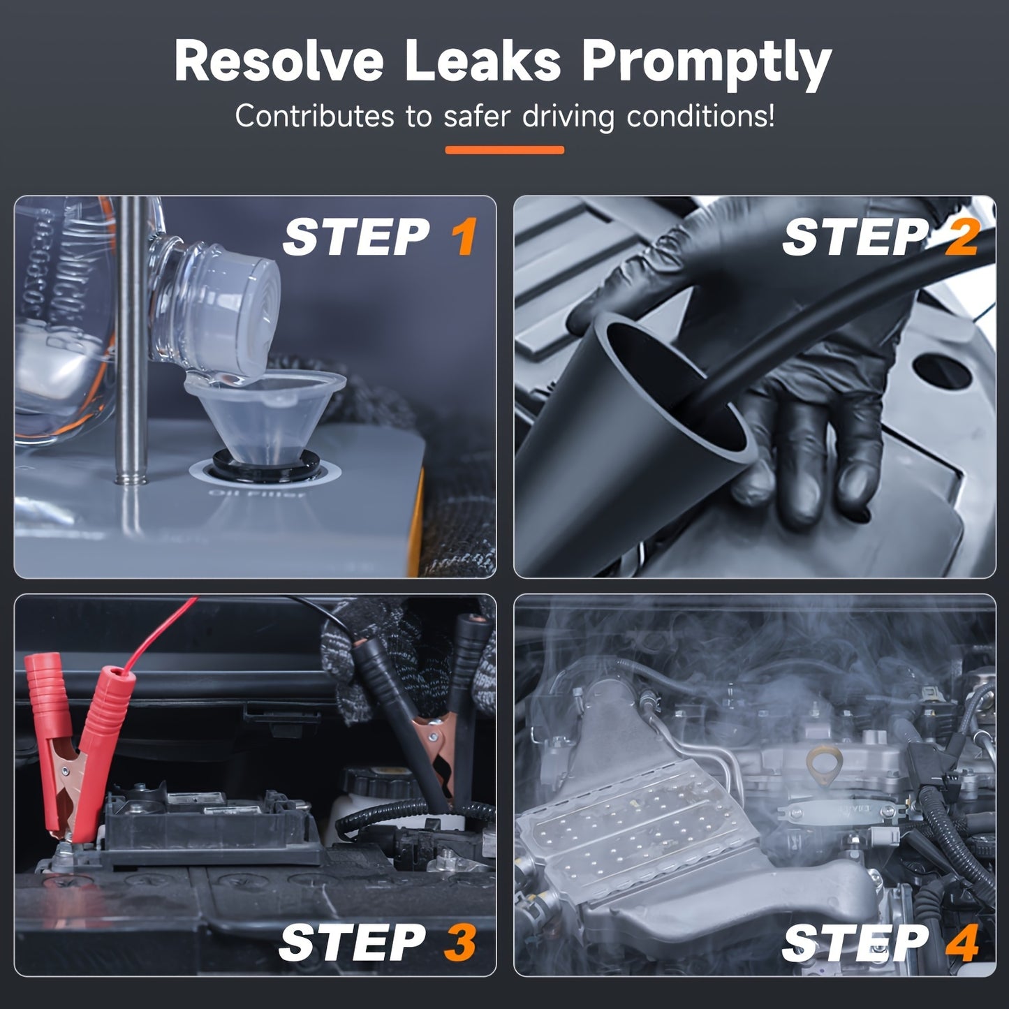 Rooklekdetector Auto – Lekdetectie Apparaat – EVAP Systeem Tester – Pijp Rook Generator – Mechanische Inspectie Tools – Snelle Rookproductie – Veiligheid Met Temperatuurbescherming