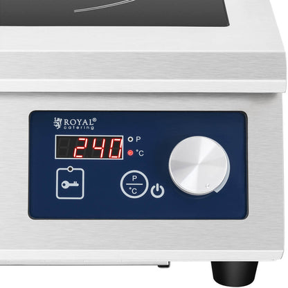 Inductiekookplaat – Inductie Kookplaat – Elektrische Kookplaat – Draagbare Kookplaat – Vrijstaande Kookplaat – 33 cm Diameter – 5000W Vermogen – Roestvrij Staal
