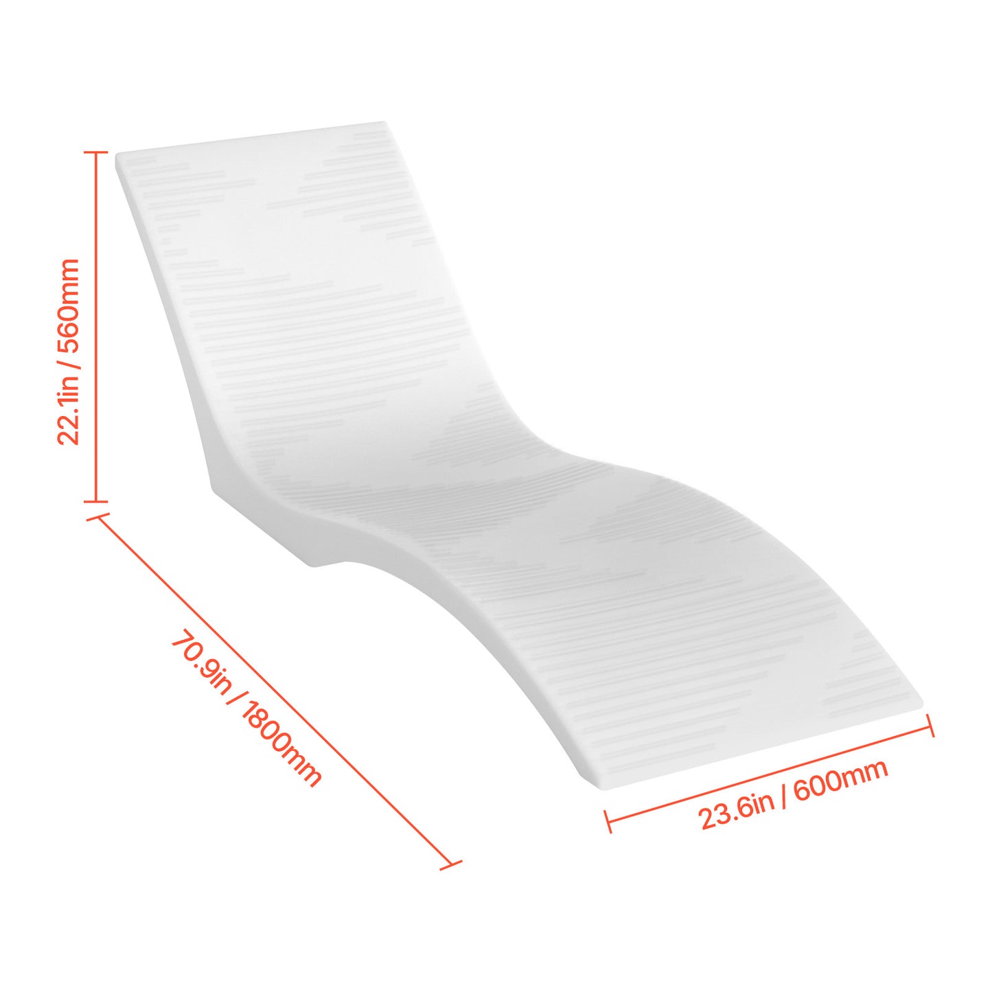 Lounge Chair – Ligstoel – Chaise Lounge – Zwemstoel – In-Pool Ligstoel – Ergonomisch S-Vorm Ontwerp – Duurzaam PE Materiaal