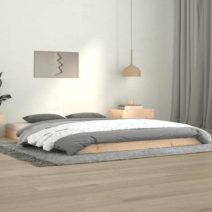 Bedframe 140x190 – Eénpersoonsbed – Tweepersoonsbed – Bedbodem – Slaapkamermeubel – Variant Braun – Massief Grenenhout – Eenvoudige Montage