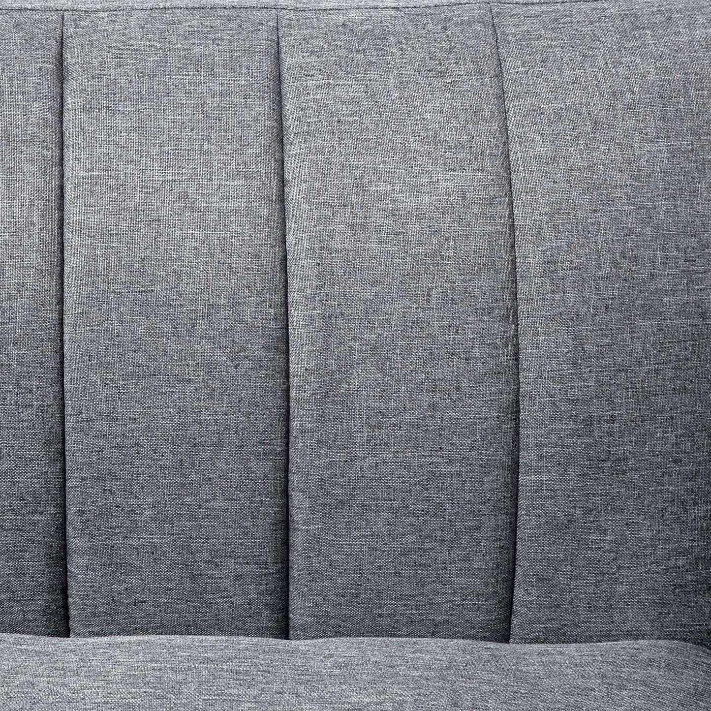 Slaapbank – Uitklapbare Sofa – Bedbank – Stofbank – Tweezitsbank – Verstelbare Rugleuning – Linnenlook Polyester – Rubberenhouten Poten – 173x75x73 cm – Comfortabel & Stabiel