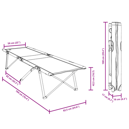 Campingstoel – Vouwstoel – Klapstoel – Kampeerstoel – Visstoel – Aluminium Frame – 600D Oxford Stof – Inklapbaar – Zwart