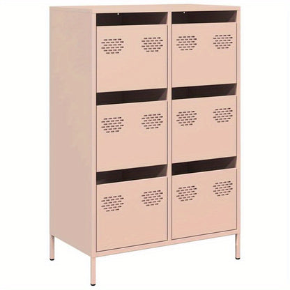 Pink Sideboard 68x39x101.5 cm in Steel Removable and practical